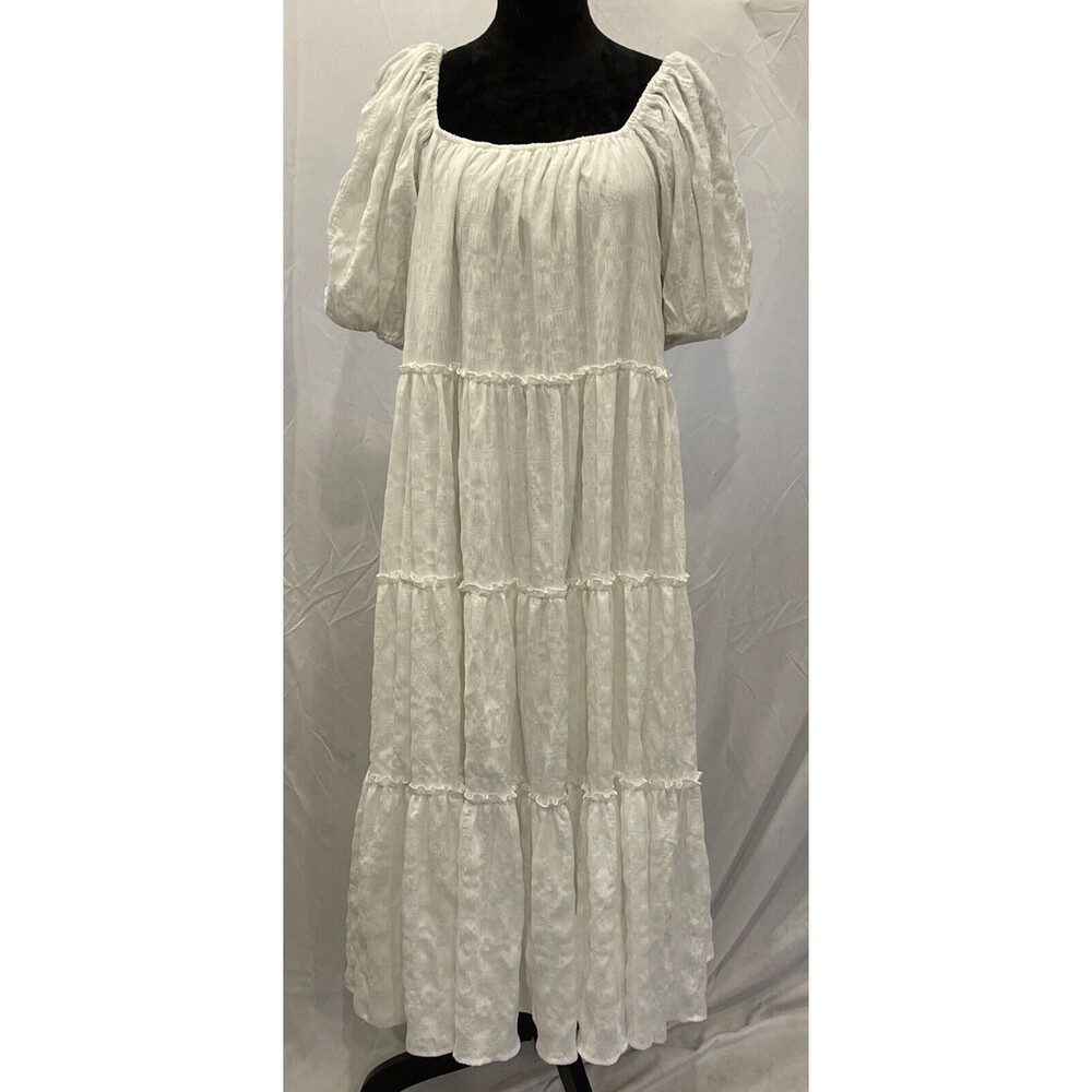 NWT North end Prairie Cottagecore White peasant dress